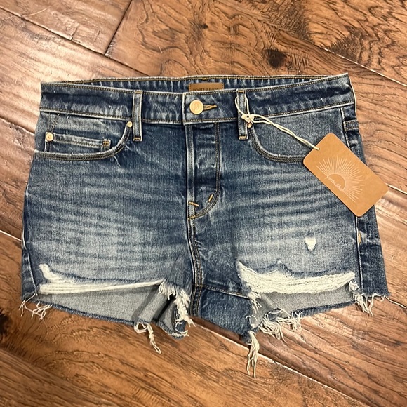 NWT Porter Blue Emma Cutoff shorts size 28 - Picture 1 of 7
